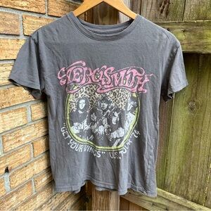 Aerosmith Gray Graphic Tee - Women's Short Sleeve